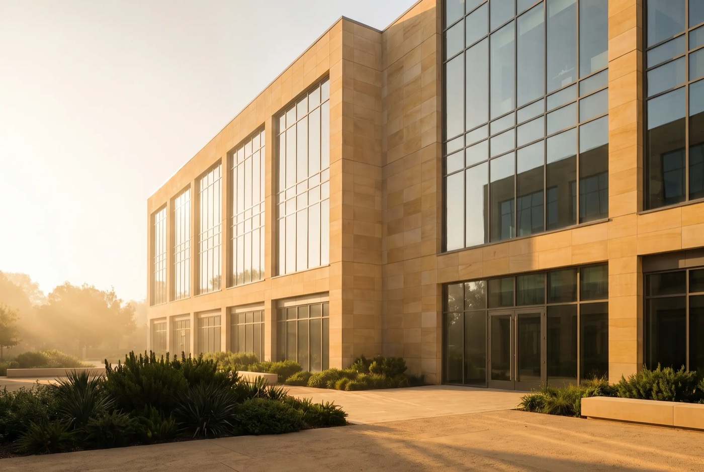 Commercial building facade